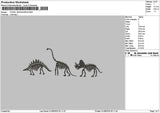 Dinosaurus 0108 Embroidery File 6 sizes