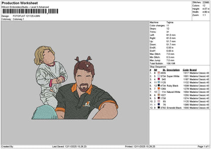Photoflat 1211 Embroidery File 6 sizes