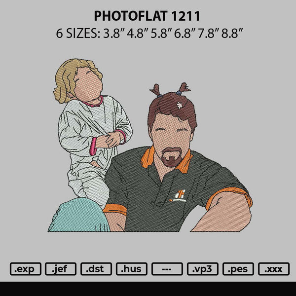 Photoflat 1211 Embroidery File 6 sizes