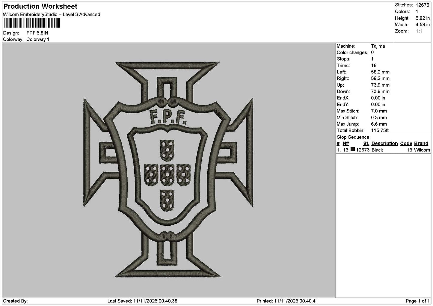 Fpftext Embroidery File 6 sizes