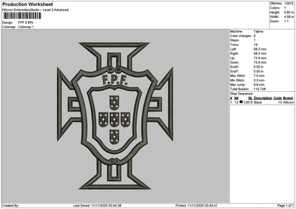 Fpftext Embroidery File 6 sizes