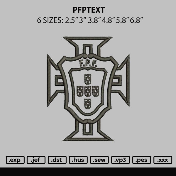 Fpftext Embroidery File 6 sizes