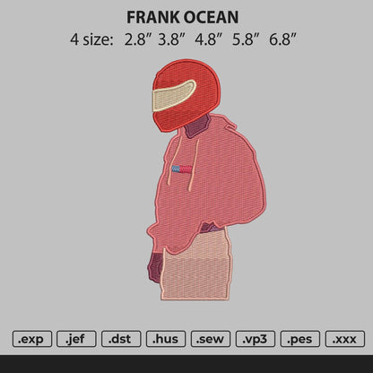 Frank Ocean Embroidery File 5 size