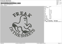 Freak In The Sheets Embroidery File 4 sizes