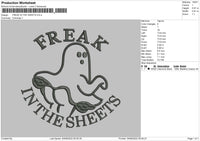 Freak In The Sheets Embroidery File 4 sizes