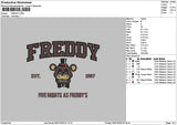 Freddytext Embroidery File 6 sizes