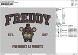 Freddytext Embroidery File 6 sizes