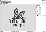 Frenchietext Embroidery File 6 sizes