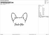 Frenchietext 03 Embroidery File 6 sizes