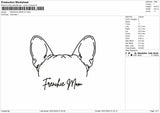 Frenchietext 03 Embroidery File 6 sizes