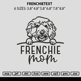Frenchietext Embroidery File 6 sizes