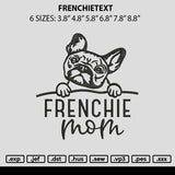Frenchietext Embroidery File 6 sizes