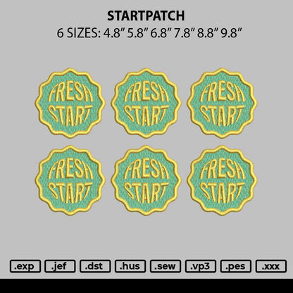 Startpatch Embroidery File 6 sizes