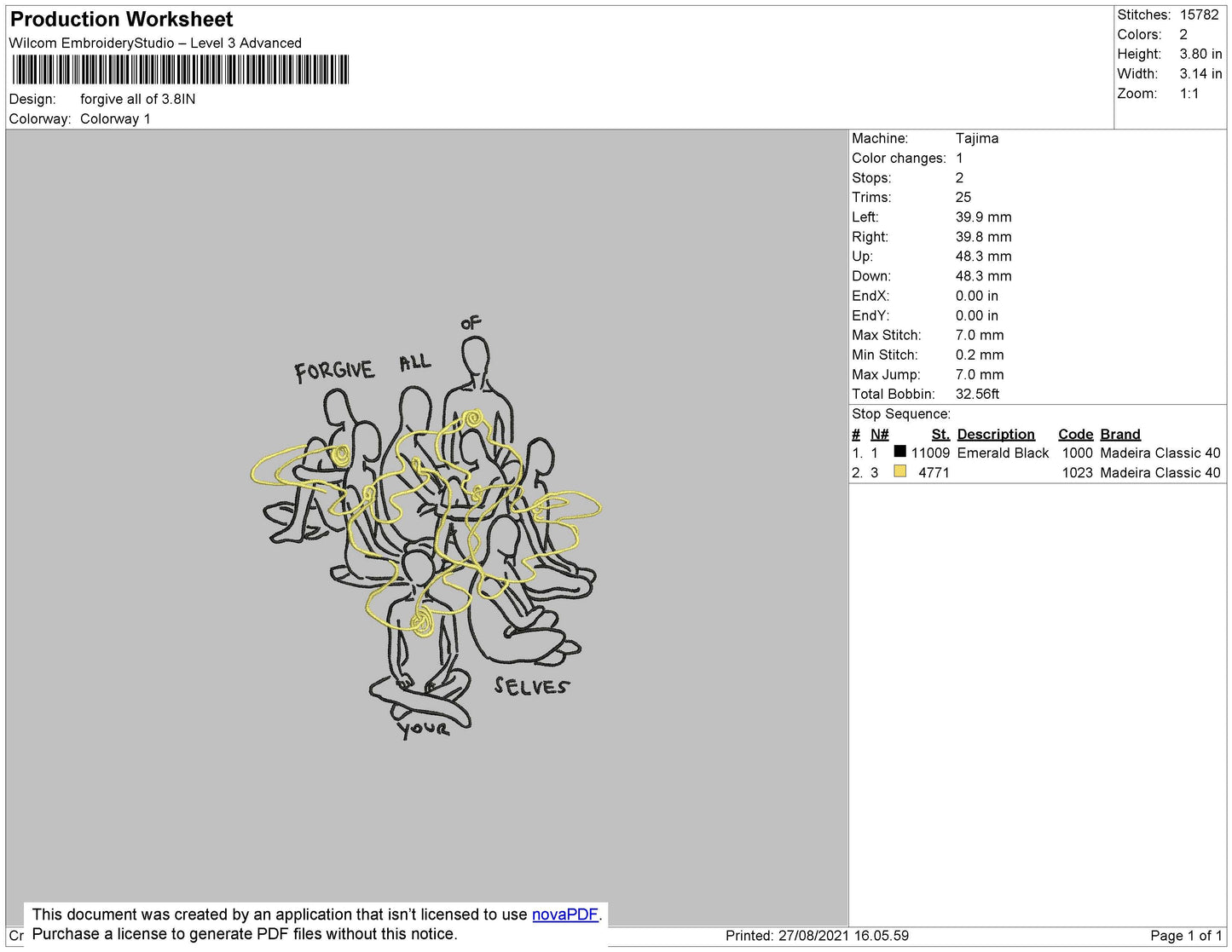 Forgive All Embroidey File 4 size