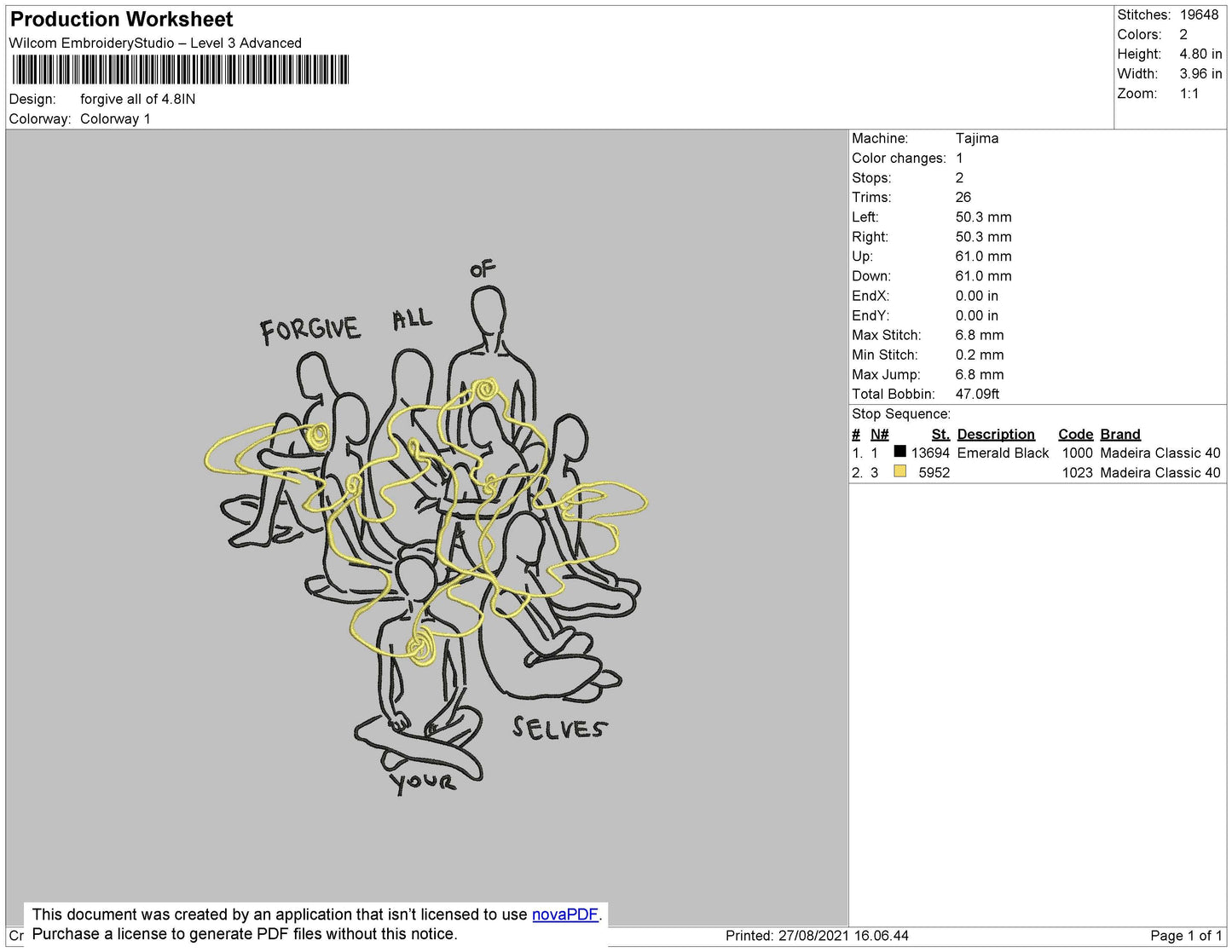 Forgive All Embroidey File 4 size