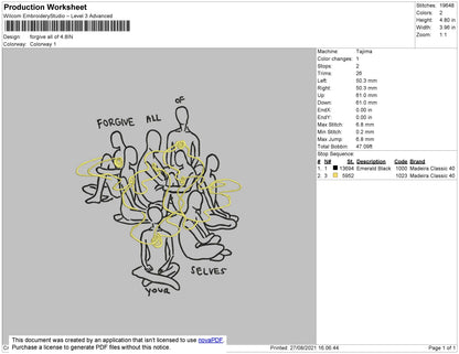 Forgive All Embroidey File 4 size