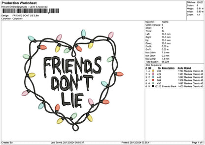 Friendstext 2512 Embroidery File 6 sizes
