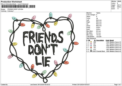 Friendstext 2512 Embroidery File 6 sizes