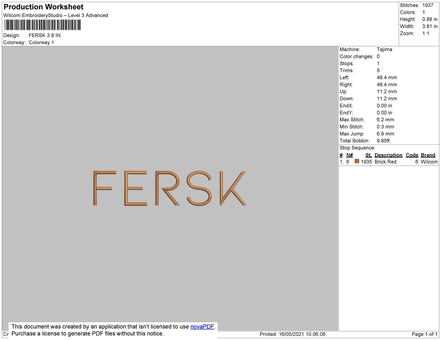 Fersk Text Embroidery File 4 size