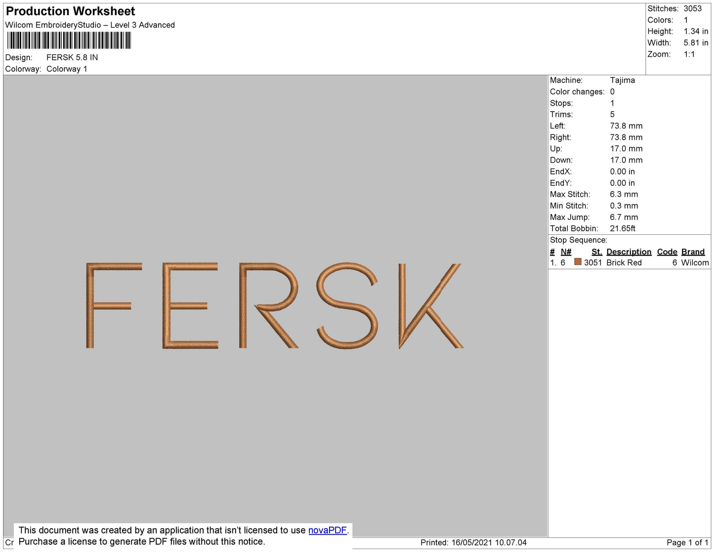 Fersk Text Embroidery File 4 size