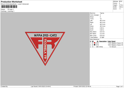 Fr Logo Embroidery file 6 sizes