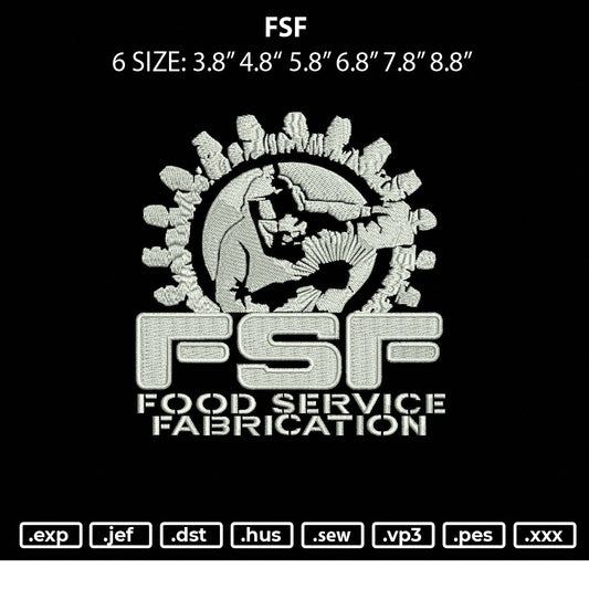 FSF Embroidery File 5 sizes