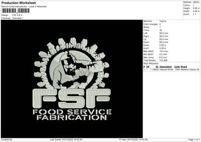 FSF Embroidery File 5 sizes