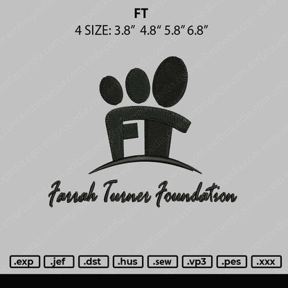 FT Embroidery File 4 size