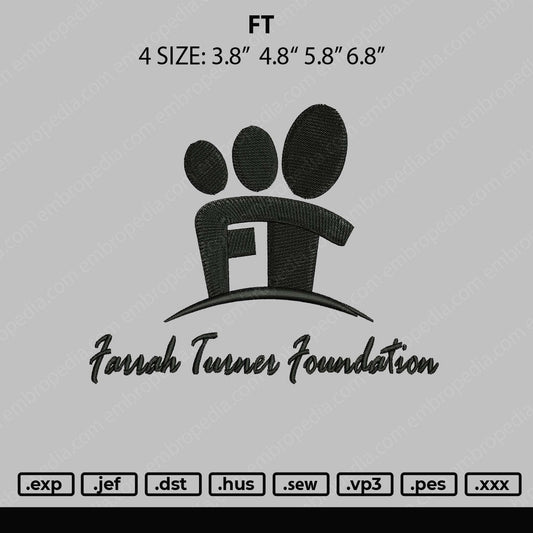 FT Embroidery File 4 size