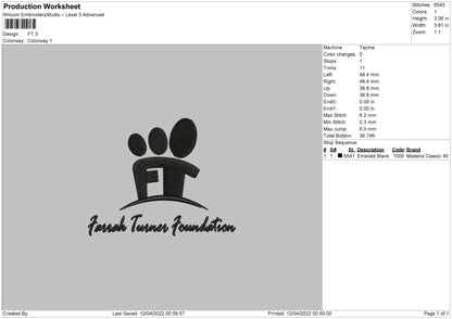 FT Embroidery File 4 size