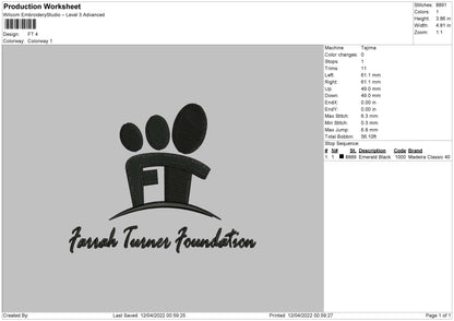 FT Embroidery File 4 size