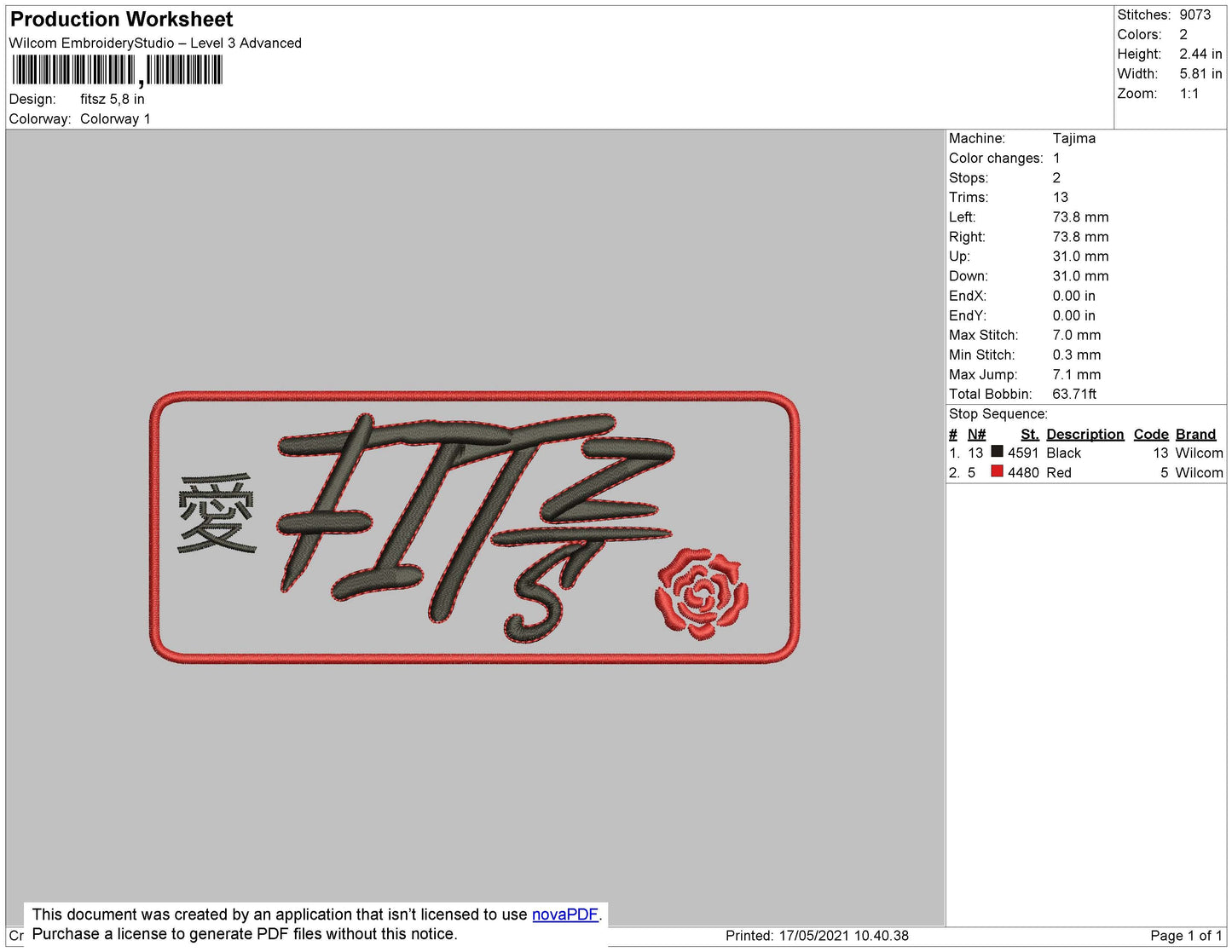 Fitsz 02 Embroidery File 4 size