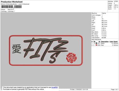 Fitsz 02 Embroidery File 4 size