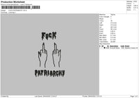 F Patriarchy Embroidery File 4 size