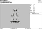 F Patriarchy Embroidery File 4 size