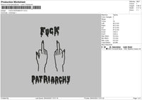 F Patriarchy Embroidery File 4 size