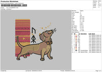 Dog 0805 Embroidery File 6 sizes