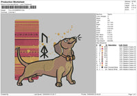 Dog 0805 Embroidery File 6 sizes