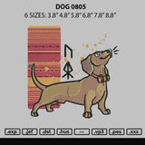 Dog 0805 Embroidery File 6 sizes