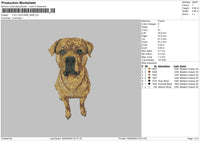 Dog Head 2908 Embroidery File 6 sizes