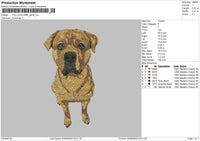 Dog Head 2908 Embroidery File 6 sizes