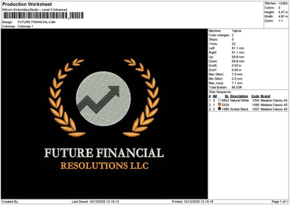 Futuretext Embroidery File 6 sizes