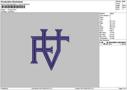 Logo 2511 Embroidery File 6 sizes