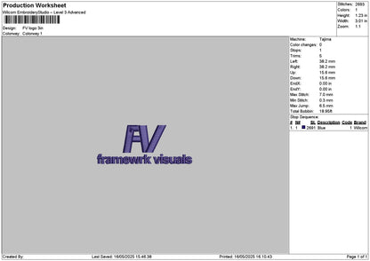 Fvtext Embroidery File 6 sizes