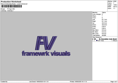 Fvtext Embroidery File 6 sizes