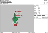 Facking Xmas Embroidery File 4 size