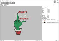 Facking Xmas Embroidery File 4 size