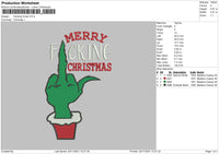 Facking Xmas Embroidery File 4 size