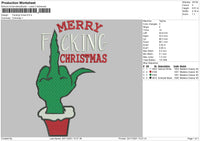 Facking Xmas Embroidery File 4 size