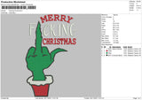 Facking Xmas Embroidery File 4 size